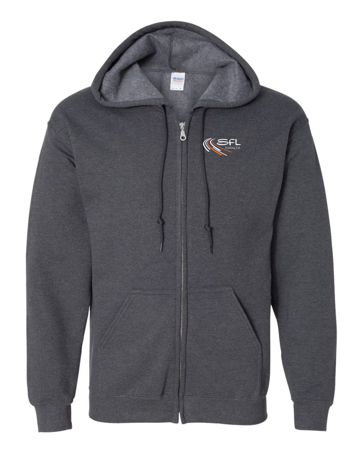 FULL ZIP HOODED SWEATSHIRT - 1860 - UNISEX - SFL TRUCKING LOGO - EMB