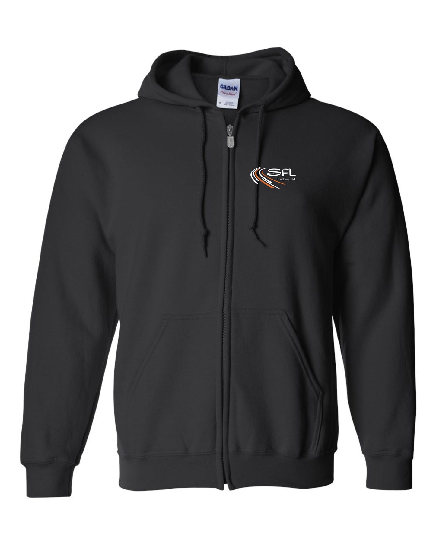 FULL ZIP HOODED SWEATSHIRT - 1860 - UNISEX - SFL TRUCKING LOGO - EMB