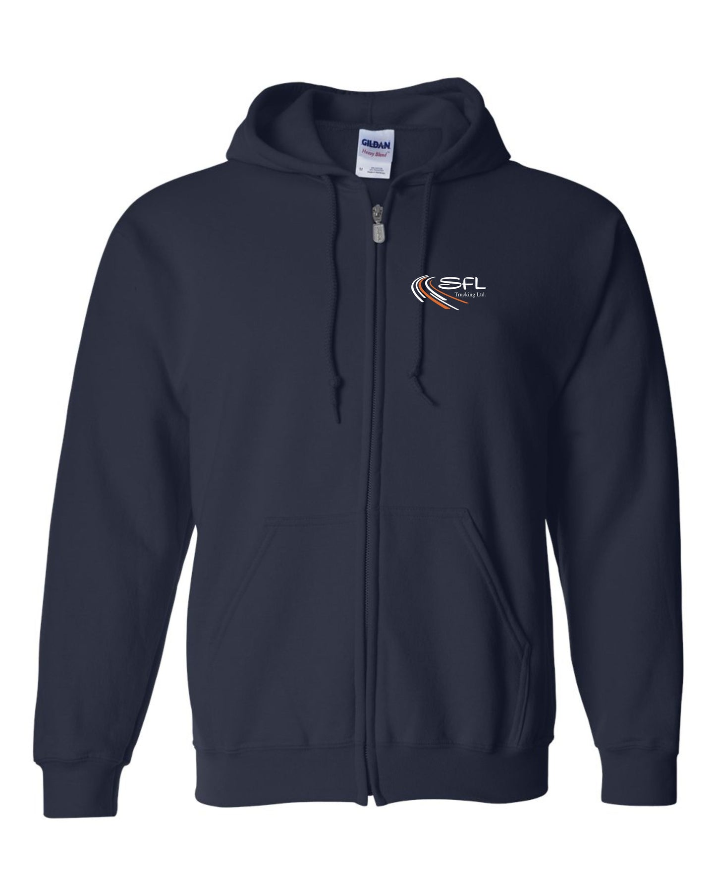 UNISEX FULL ZIP HOODED SWEATSHIRT - 1860 - SFL TRUCKING - EMB