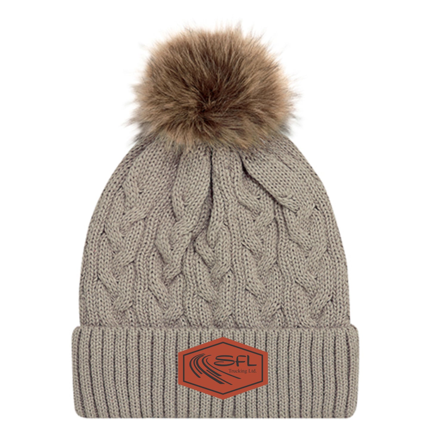 WOMEN'S AJM TWIST POM POM BEANIE - 9L594L - SFL TRUCKING - PATCH