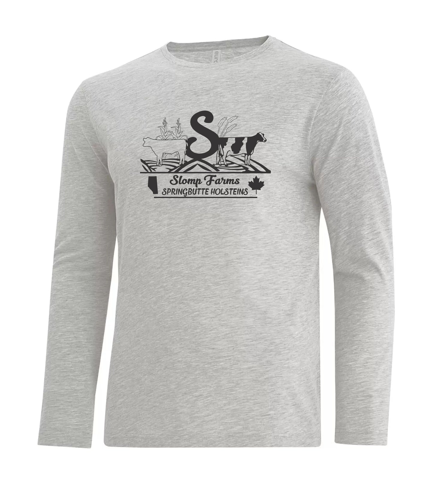 LONG SLEEVE T-SHIRT - ATC8015 - UNISEX - SLOMP FARMS FULL LOGO - HP FULL FRONT