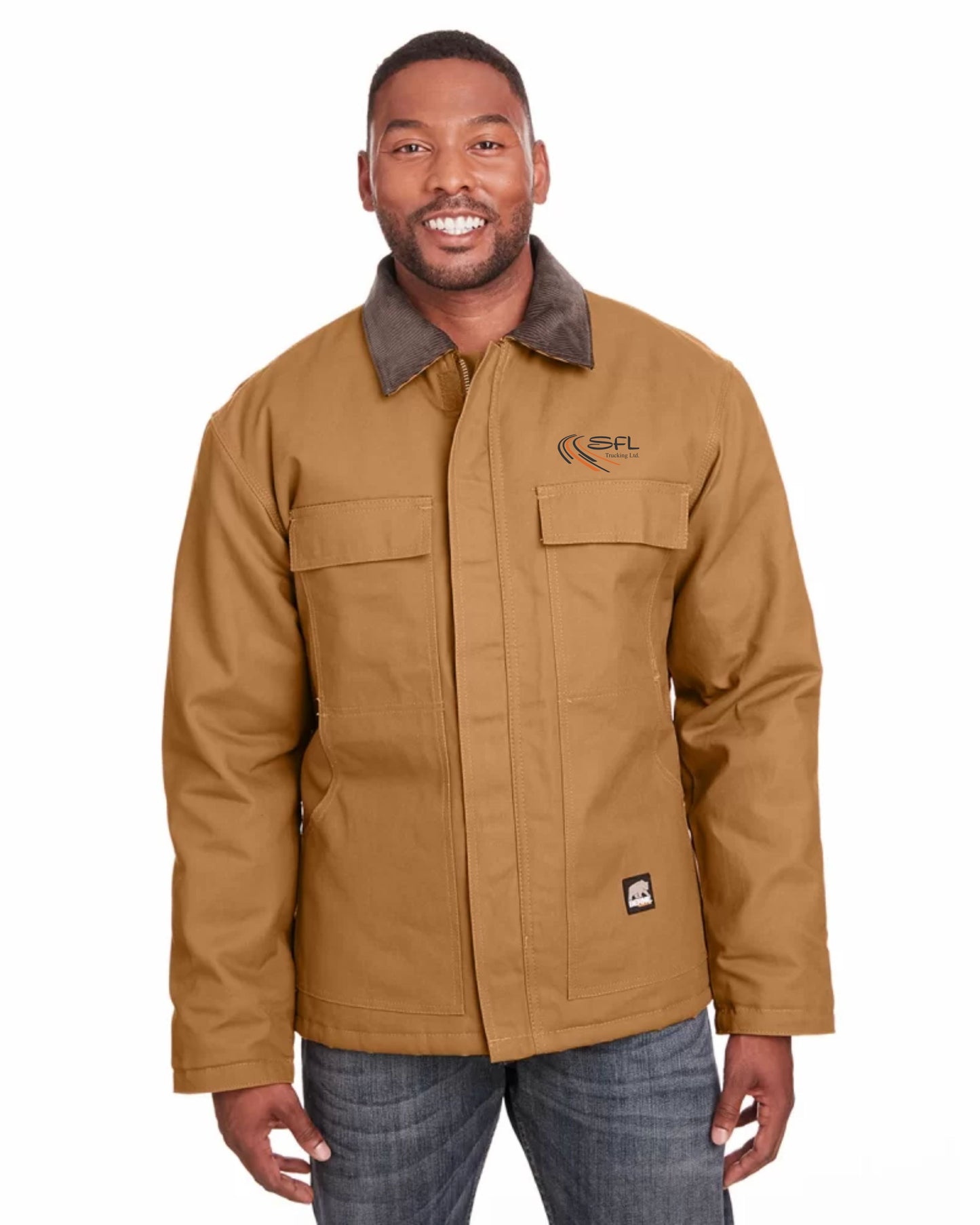 MEN'S BERNE CHORE JACKET - CH416 - SFL TRUCKING - EMB