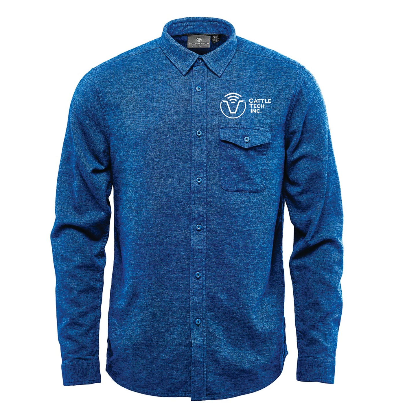 MEN'S DOCKYARD LONG SLEEVE TWILL SHIRT - SXW-1 - CATTLE TECH INC. - EMB