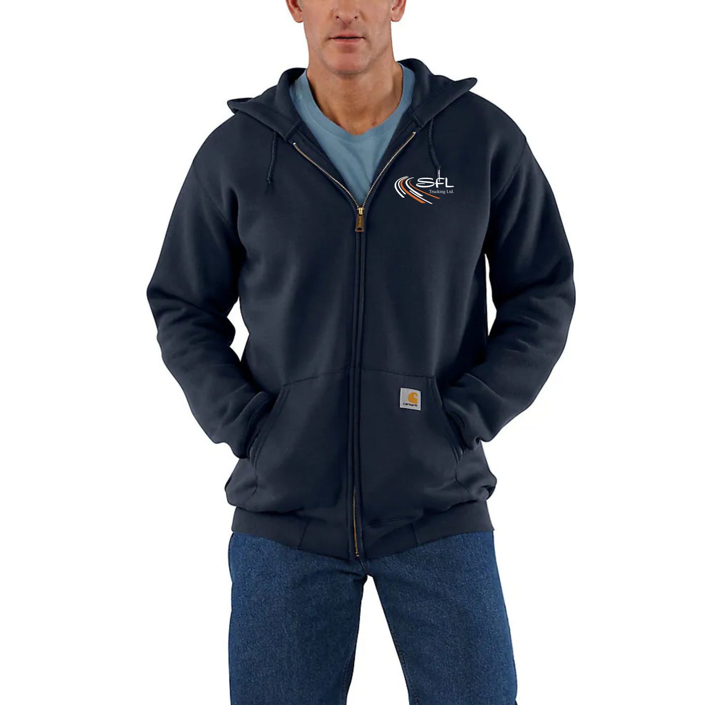 CARHARTT FULL ZIP SWEATER - K122 - SFL TRUCKING - EMB