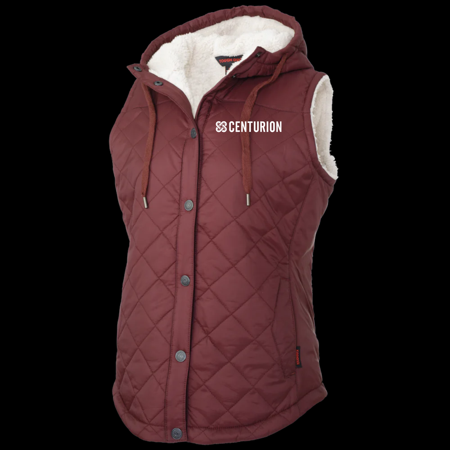 WOMEN'S TOUGH DUCK QUILTED SHERPA-LINED VEST - WV10 - CENTURION - EMB