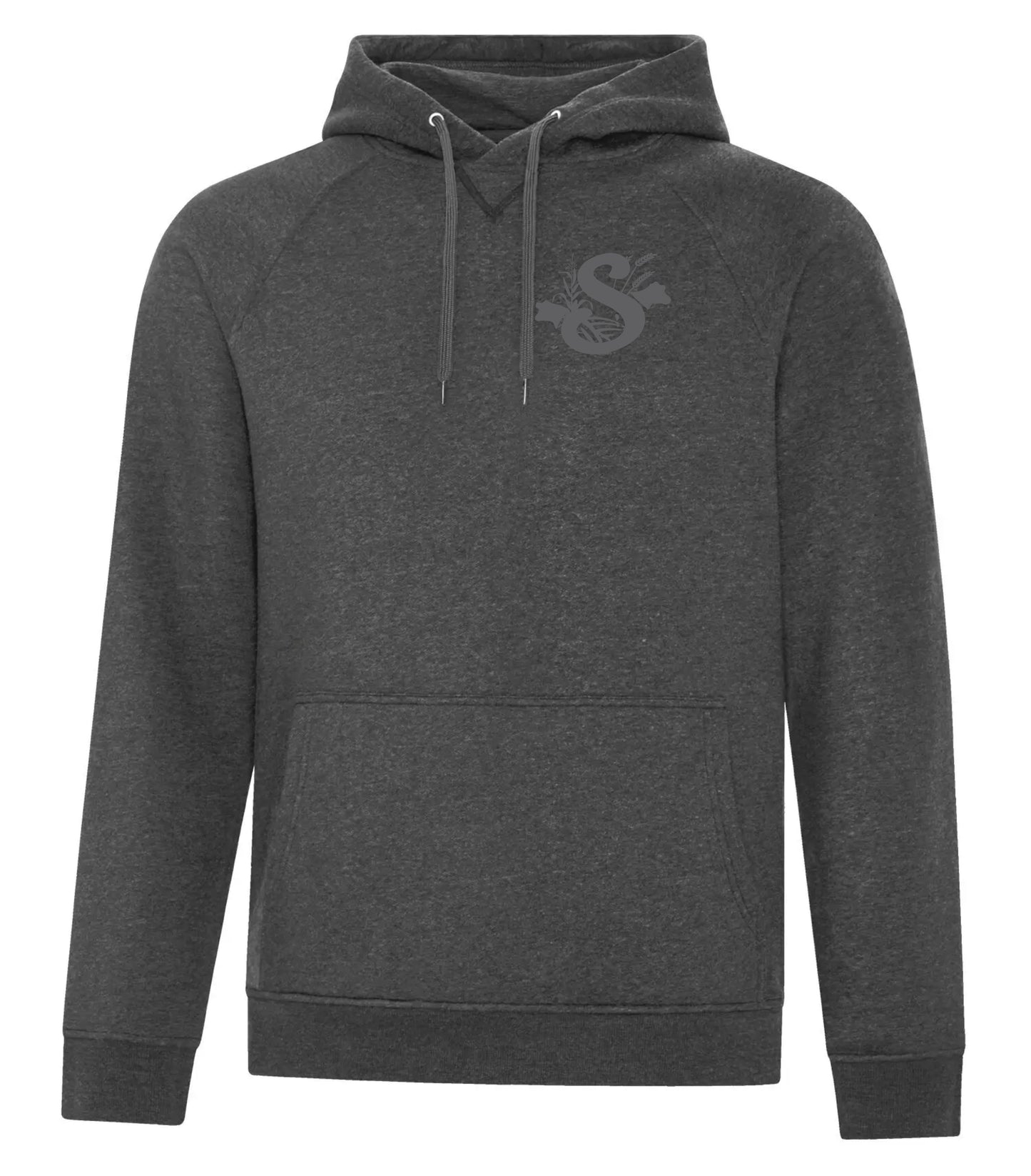VINTAGE HOODED SWEATSHIRT - F2045 - UNISEX - TONE ON TONE SLOMP FARMS - EMB