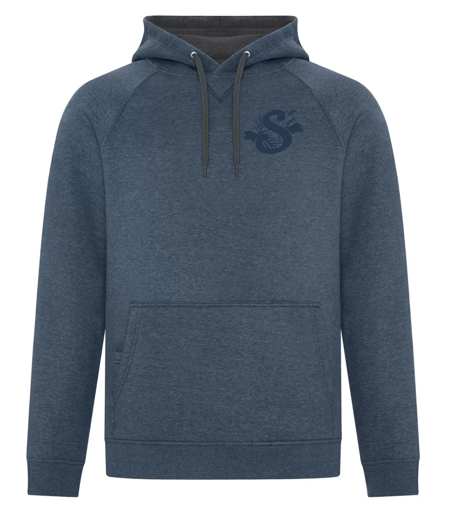 VINTAGE HOODED SWEATSHIRT - F2045 - UNISEX - TONE ON TONE SLOMP FARMS - EMB
