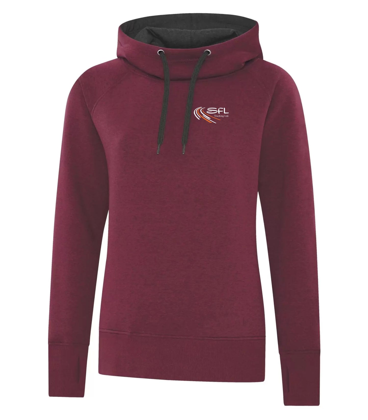 VINTAGE HOODED LADIES' SWEATSHIRT - L2045 - SFL TRUCKING LOGO - EMB