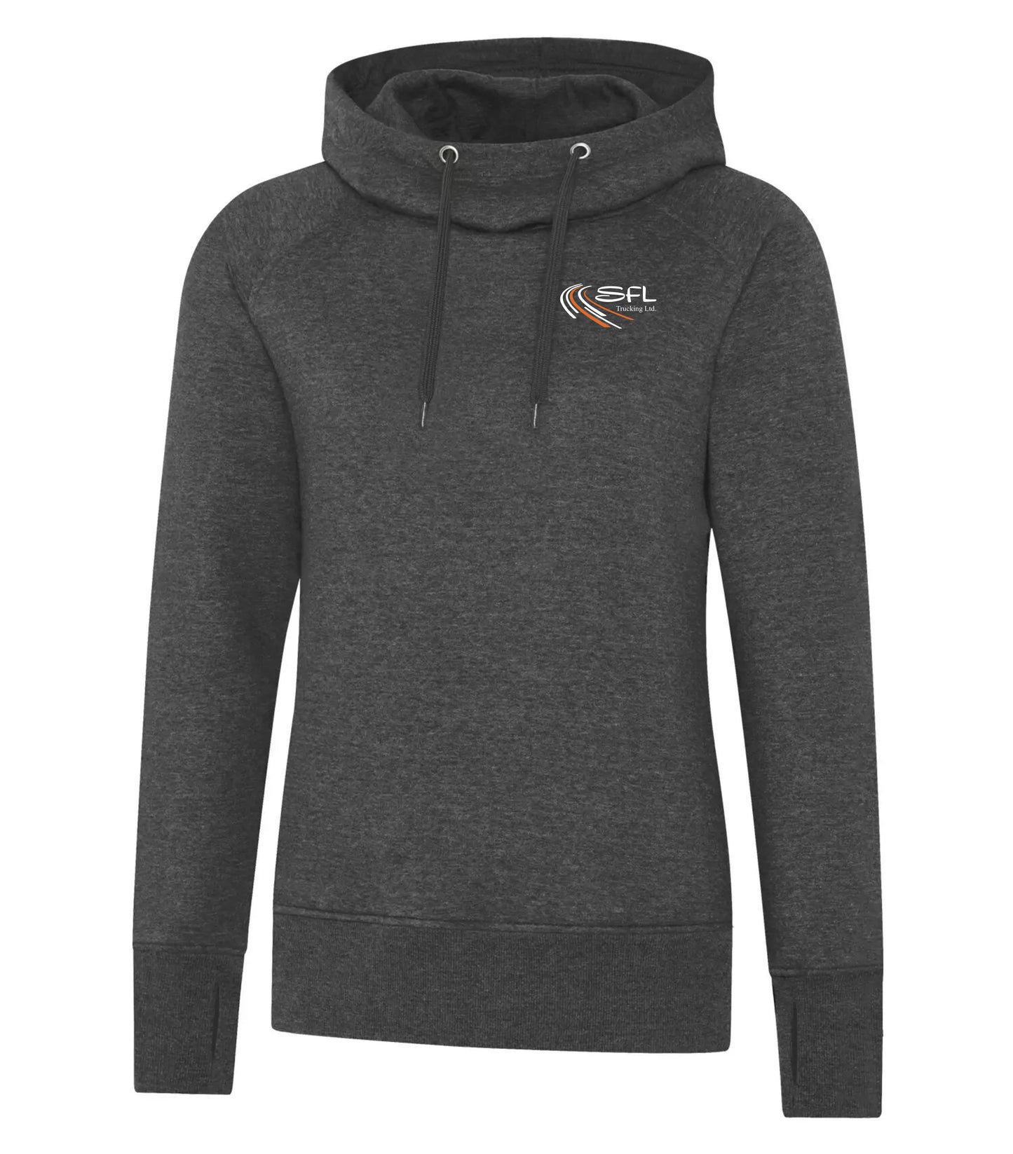 VINTAGE HOODED LADIES' SWEATSHIRT - L2045 - SFL TRUCKING LOGO - EMB