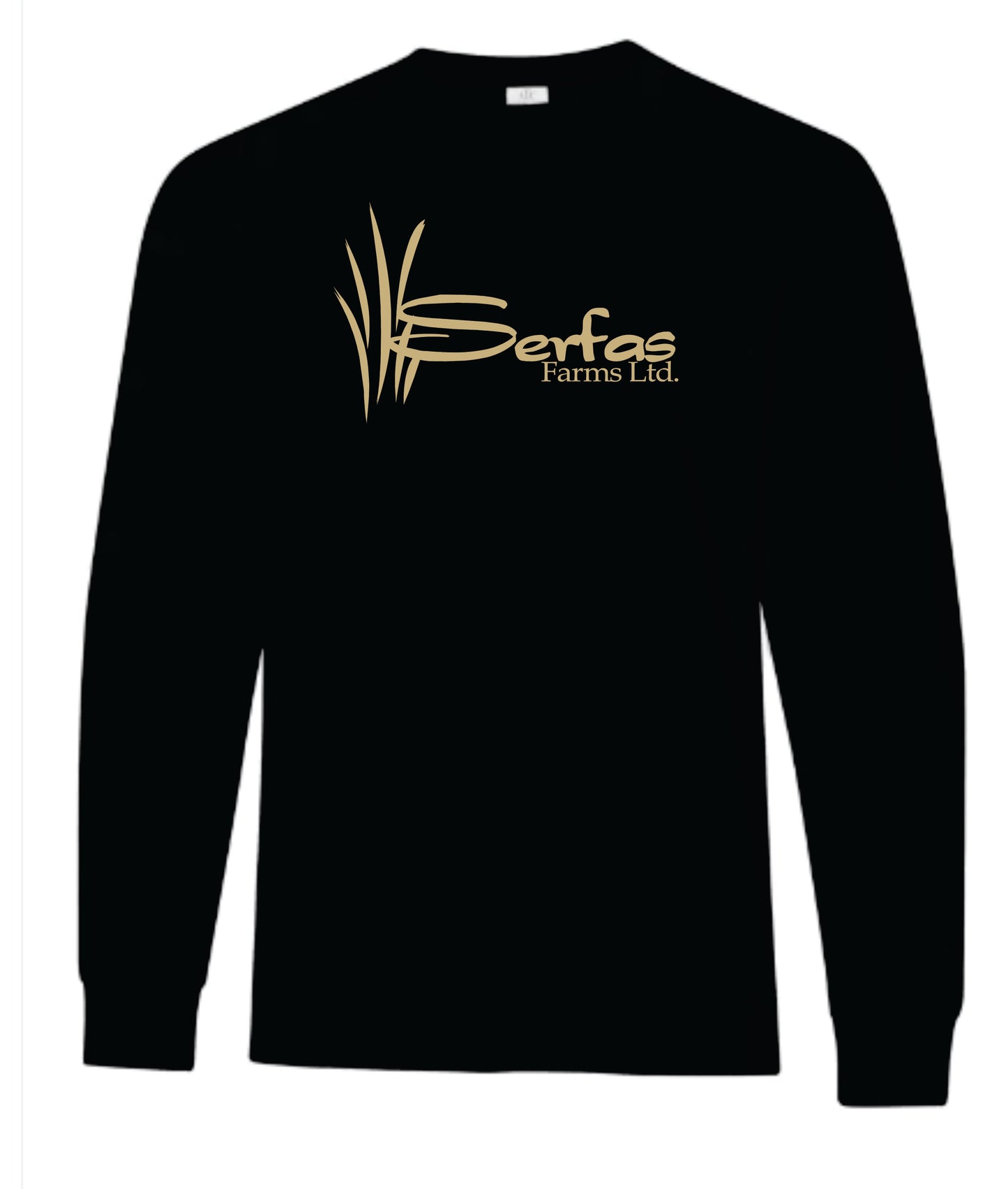 COTTON LONG SLEEVE T-SHIRT - ATC2015 - UNISEX - SERFAS FARMS LOGO - HP