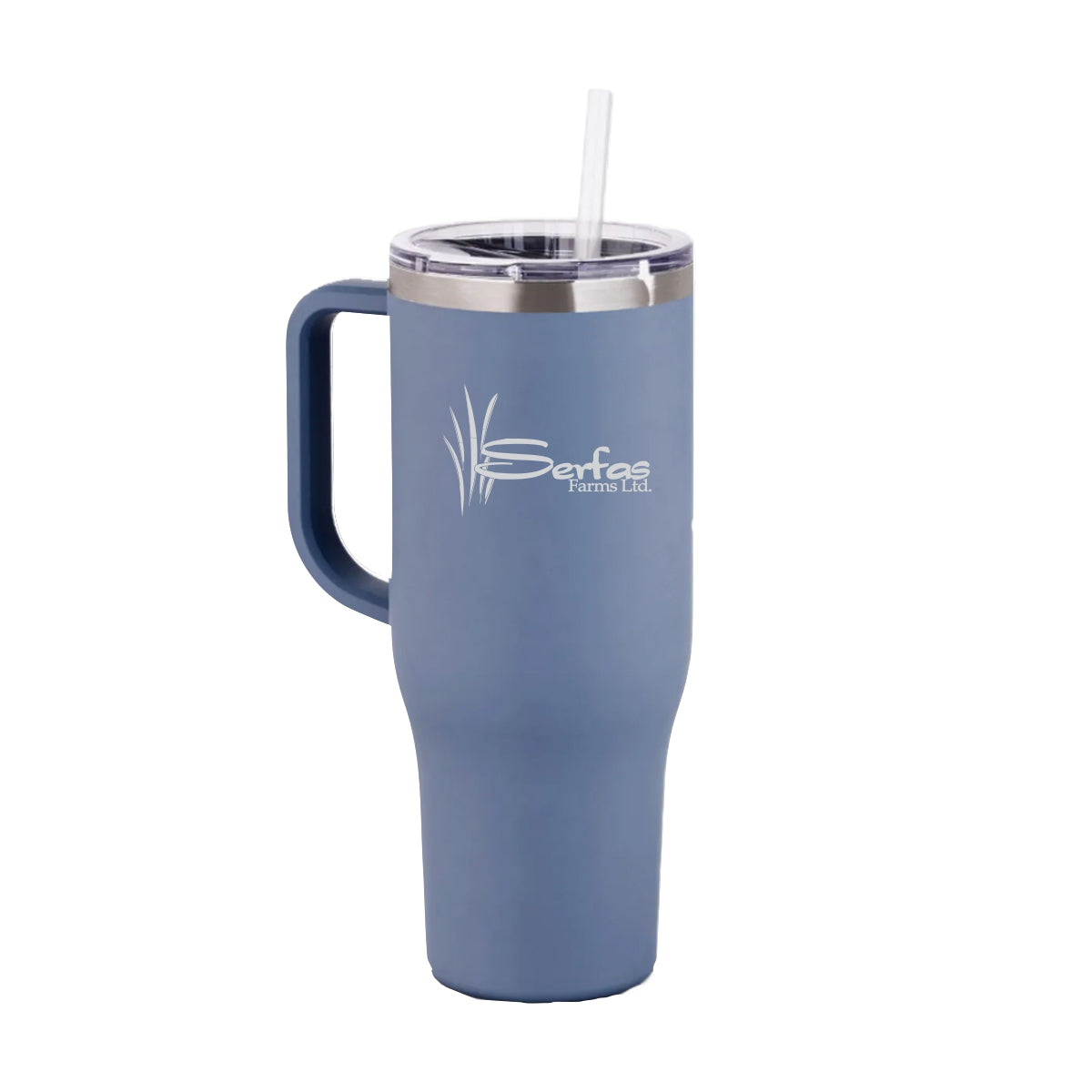 40oz. HANDLED TUMBLER - SERFAS FARMS - LASER ENGRAVED