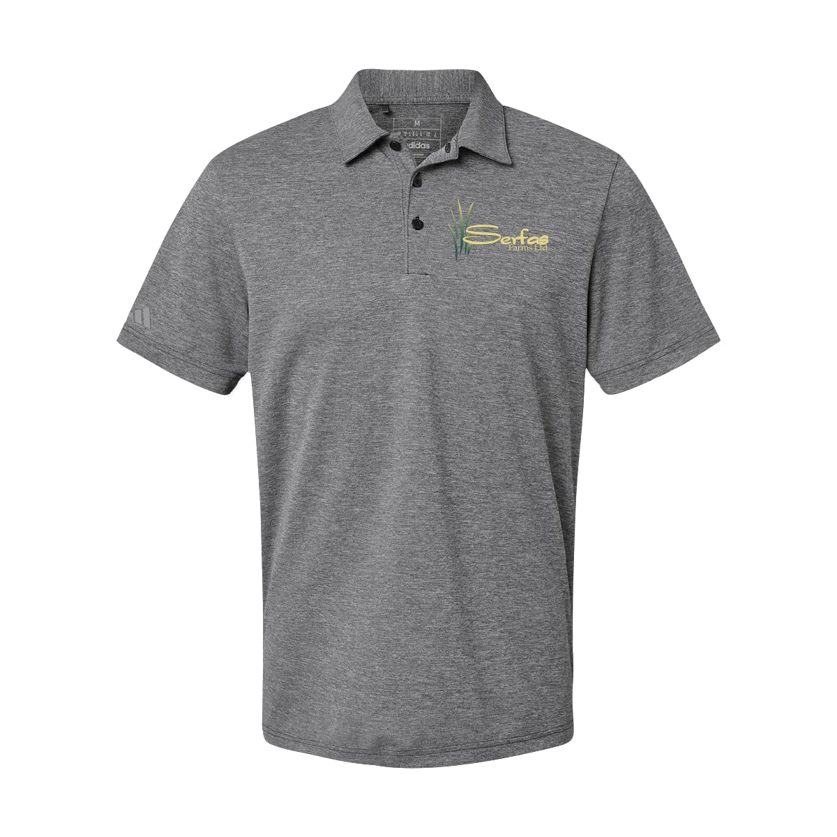 MEN'S ADIDAS HEATHERED POLO - A582 - SERFAS FARMS - HP