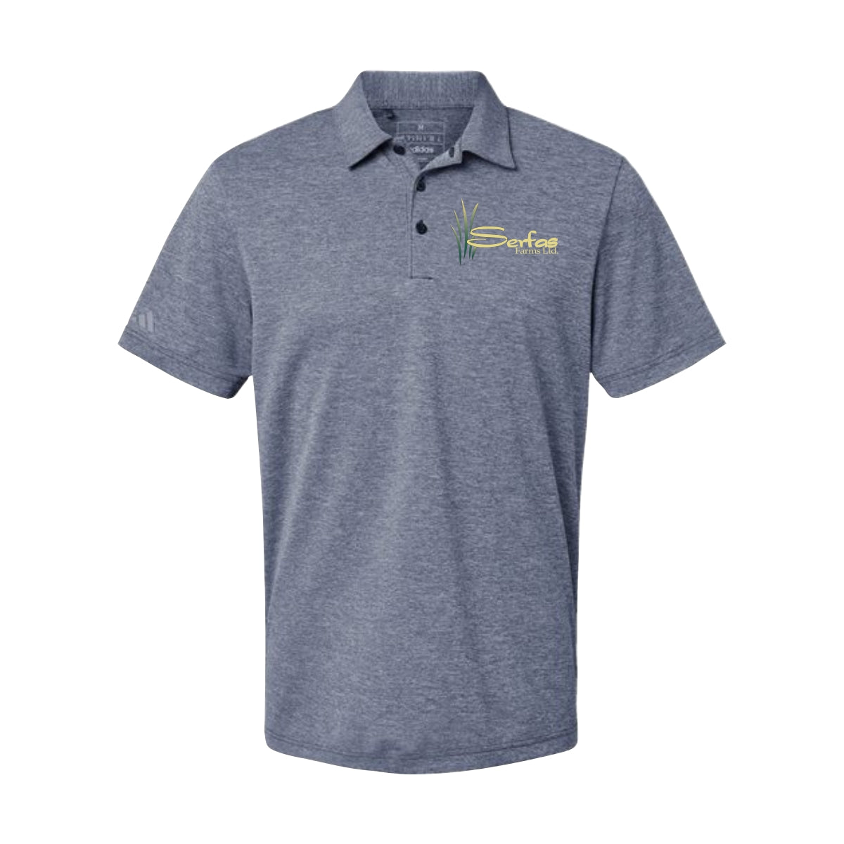 MEN'S ADIDAS HEATHERED POLO - A582 - SERFAS FARMS - HP