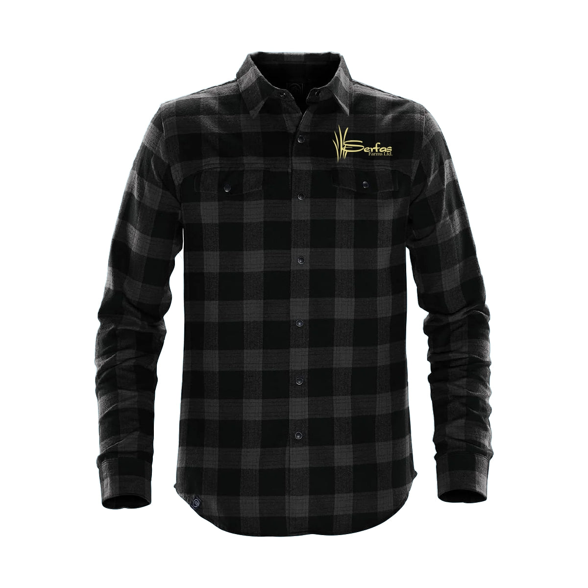 MEN'S LOGAN SNAP FRONT SHIRT - SFX-1 - SERFAS FARMS - EMB