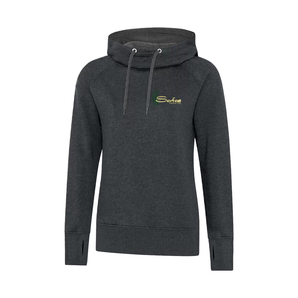 LADIES' VINTAGE HOODIE - L2045 - SERFAS FARMS - EMB
