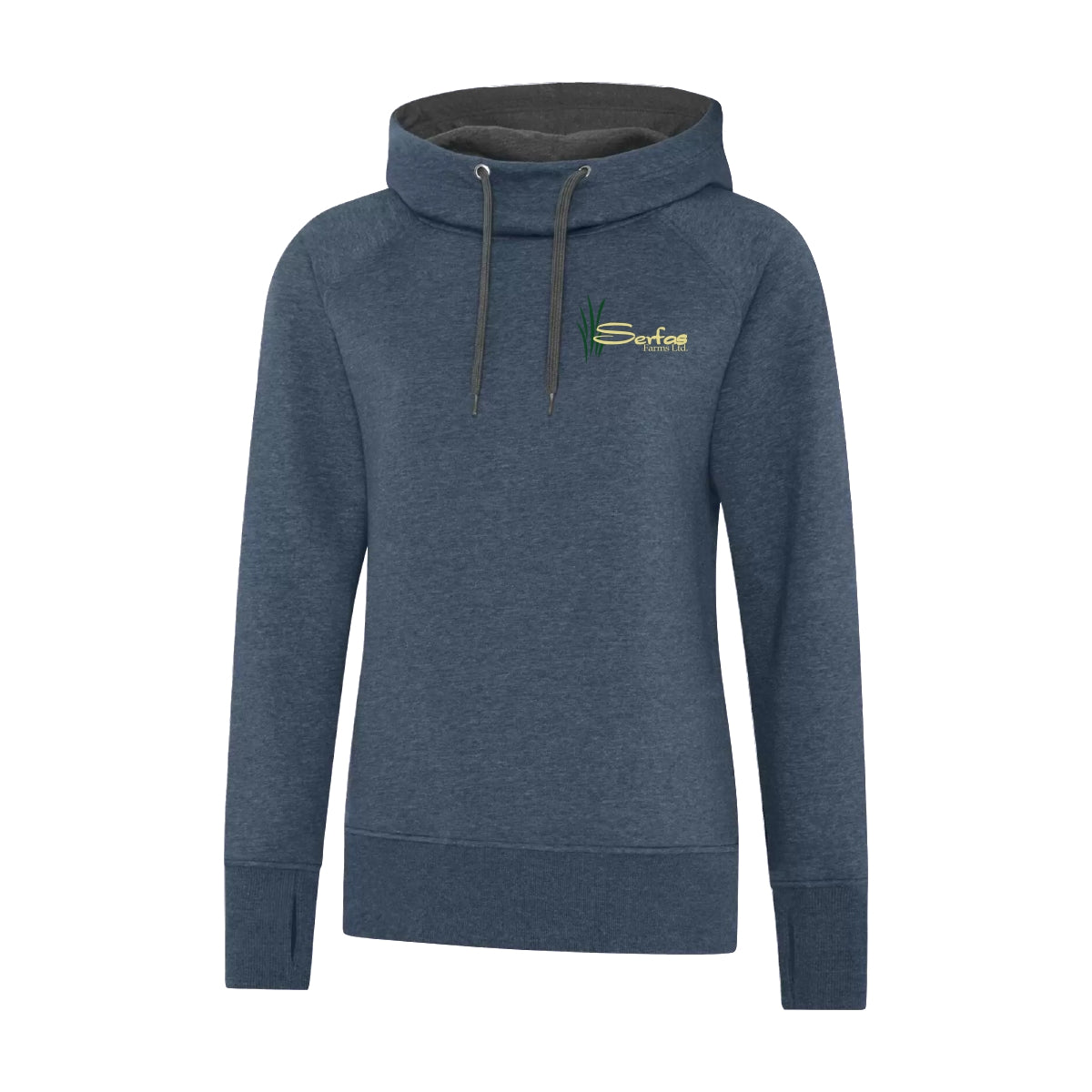 LADIES' VINTAGE HOODIE - L2045 - SERFAS FARMS - EMB