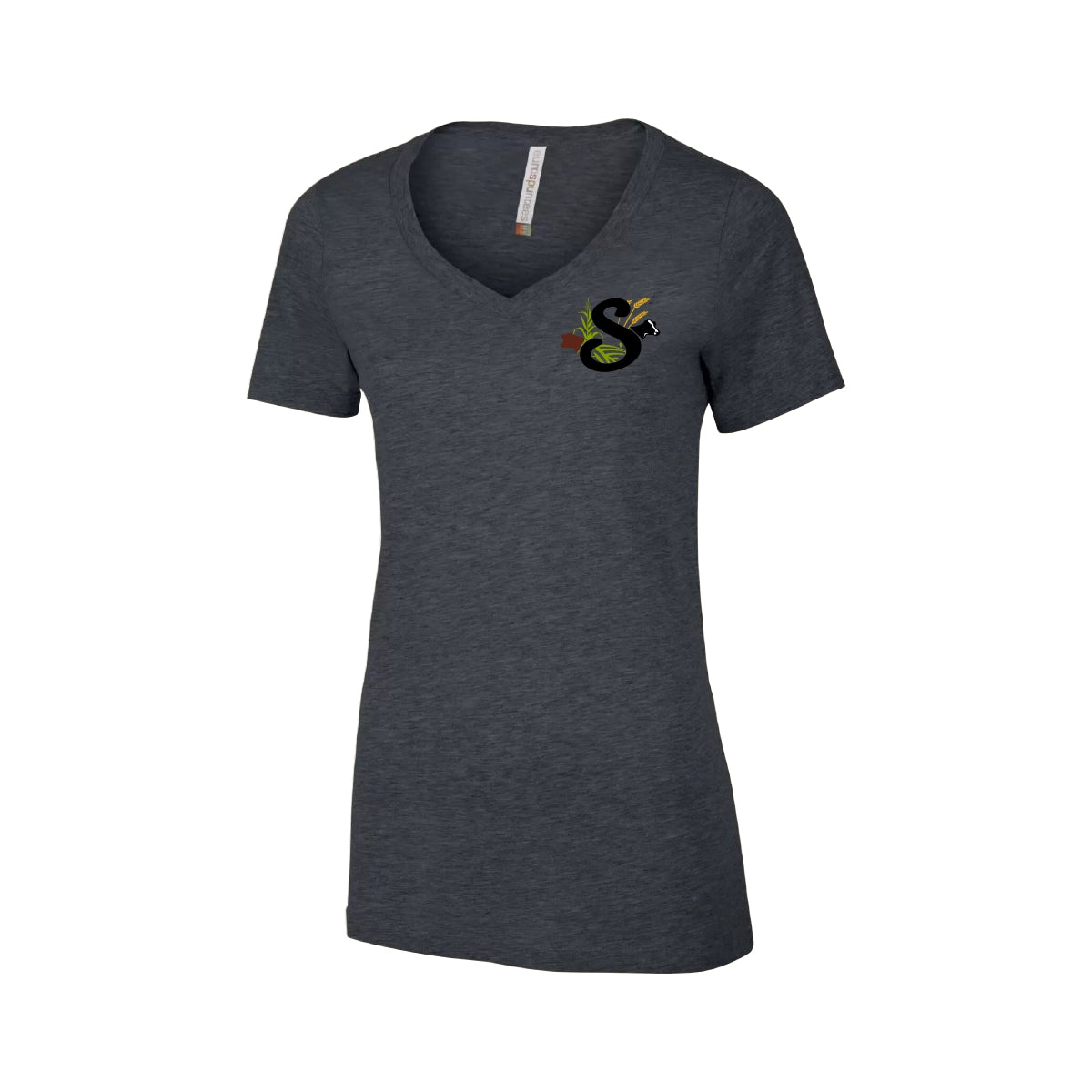 LADIES' RING SPUN V-NECK TSHIRT - ATC8001L - SLOMP FARMS - HP