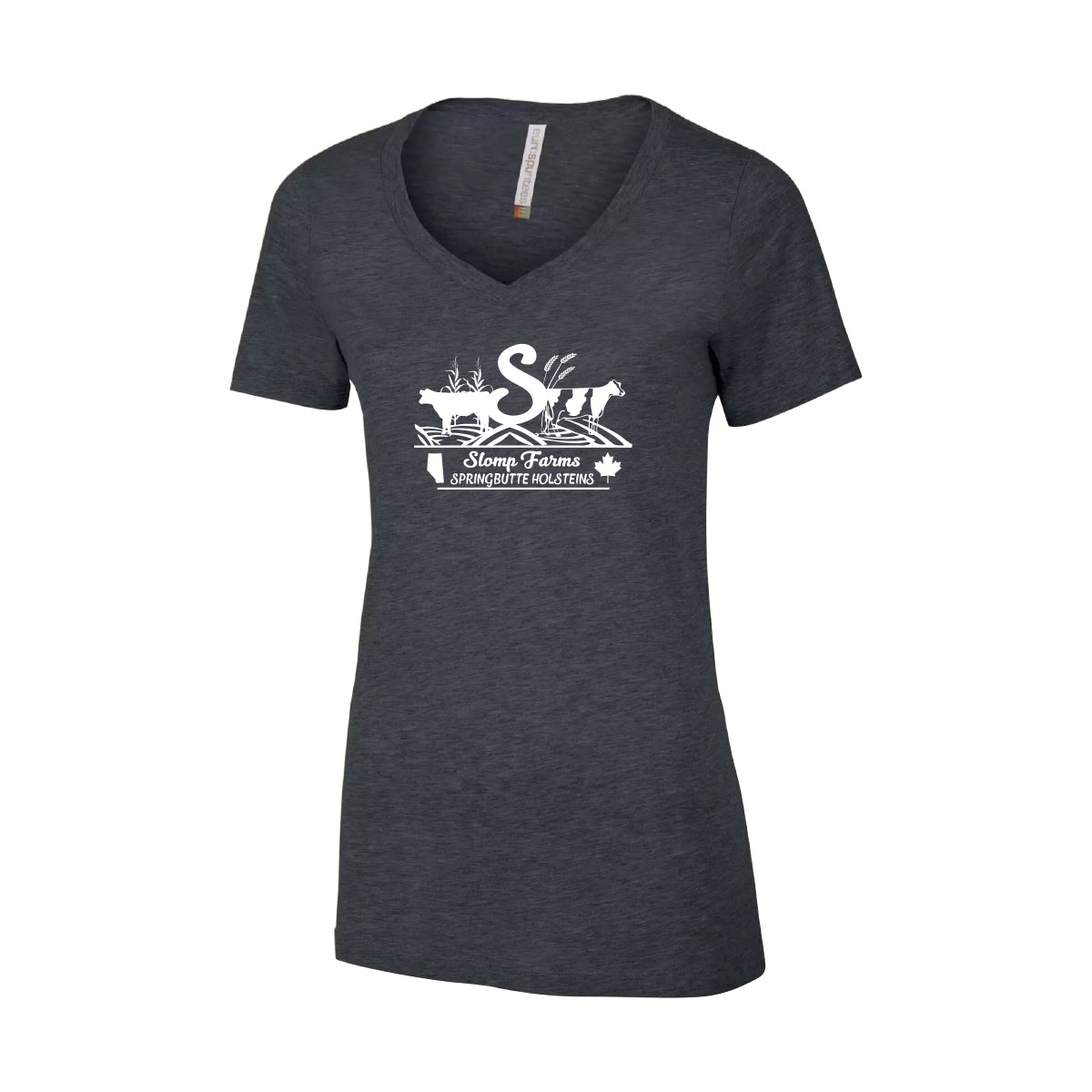 LADIES' RING SPUN V-NECK TSHIRT - ATC8001L - SLOMP FARMS - HP