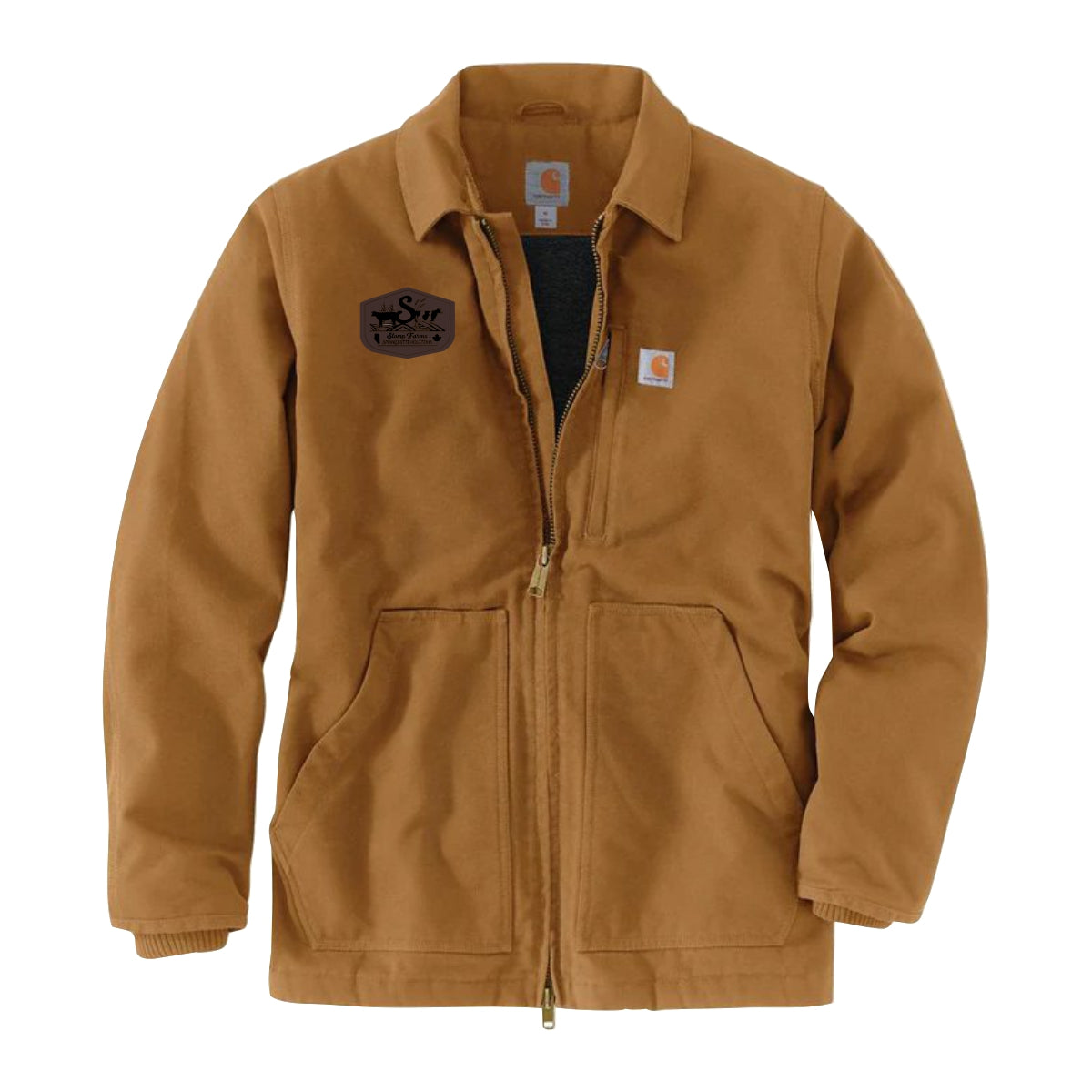 MEN'S CARHARTT DUCK SHERPA LINED COAT - 104293 - SLOMP FARMS - PATCH