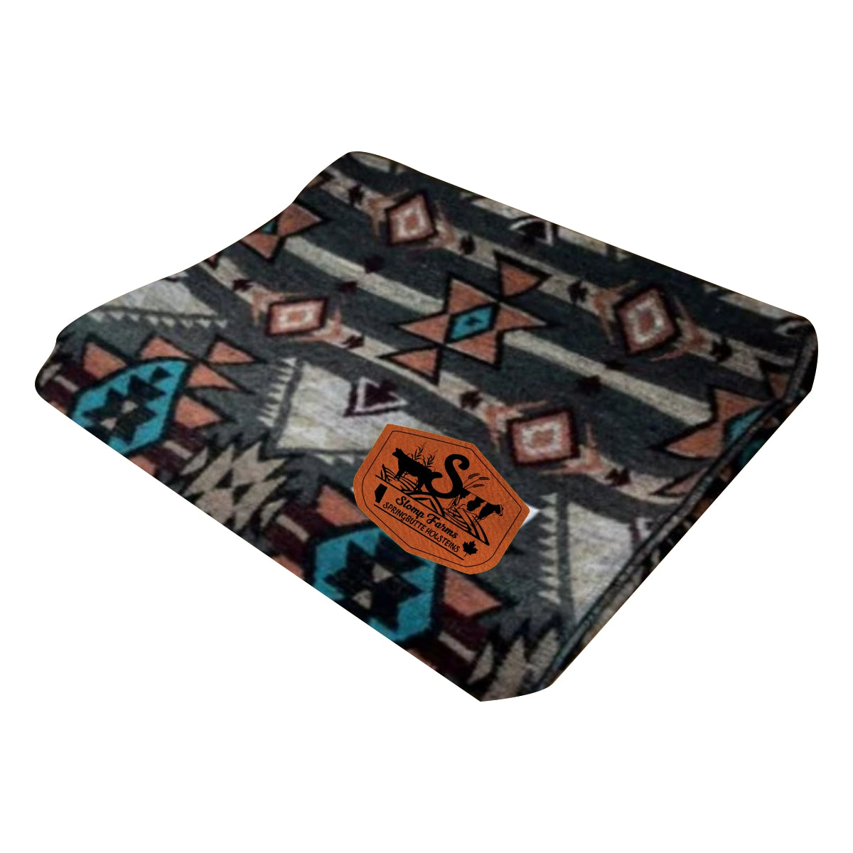 BUFFALO CROSS THROW BLANKETS - SLOMP FARMS - PATCH