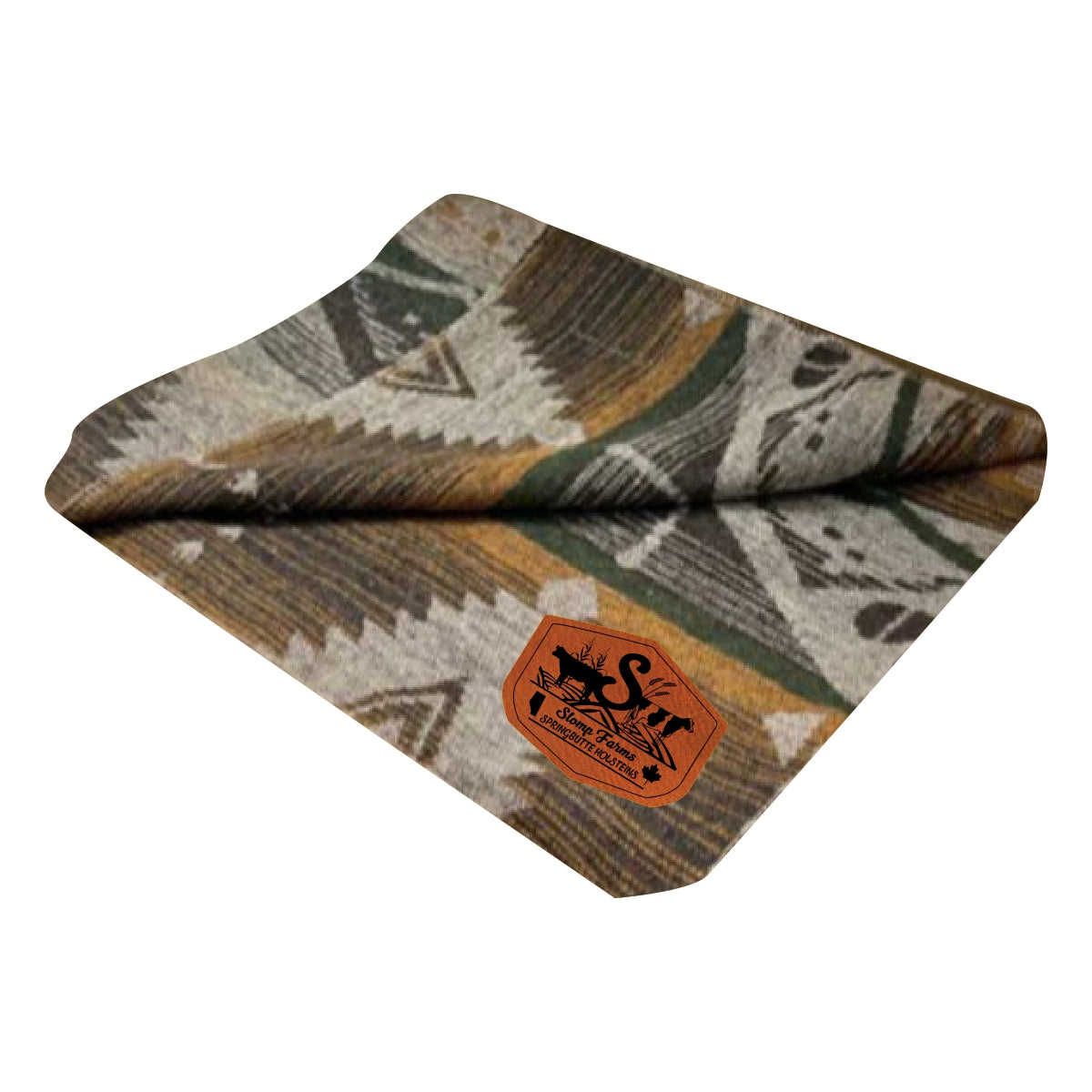 BUFFALO CROSS THROW BLANKETS - SLOMP FARMS - PATCH