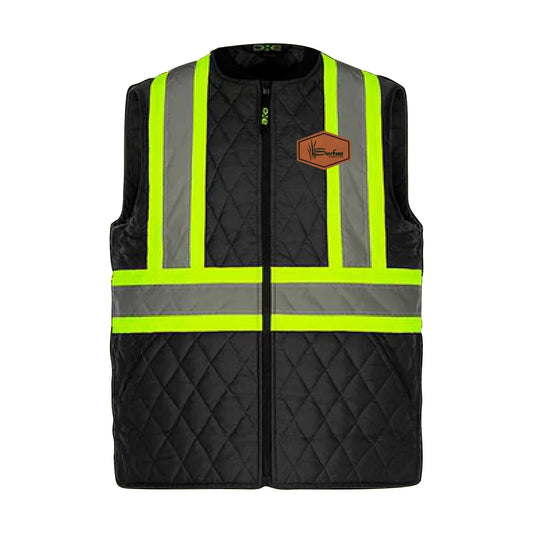 MEN'S HI-VIS QUILTED VEST - L01225 - SERFAS FARMS - PATCH