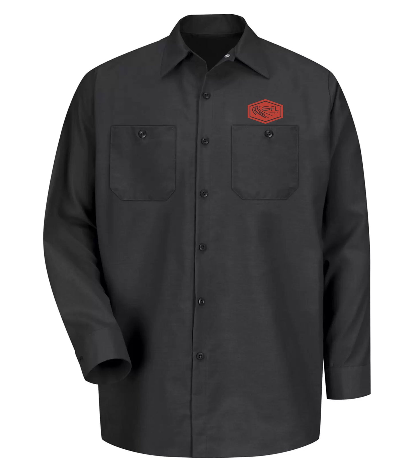 RED KAP INDUSTRIAL LONG SLEEVE WORK SHIRT - SP14 - SLF TRUCKING LOGO - LP