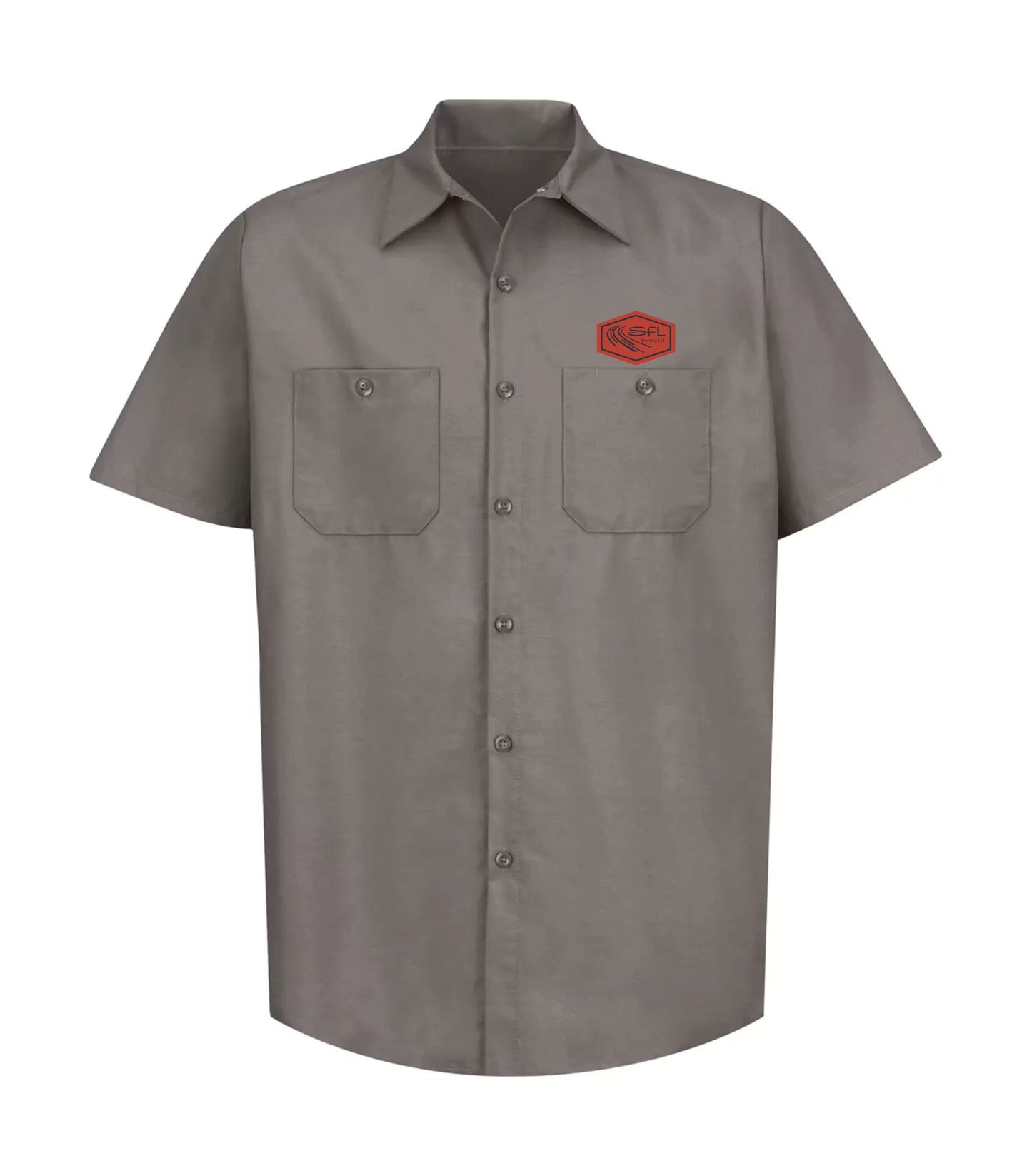 RED KAP INDUSTRIAL SHORT SLEEVE WORK SHIRT - SP24 - SLF TRUCKING - PATCH
