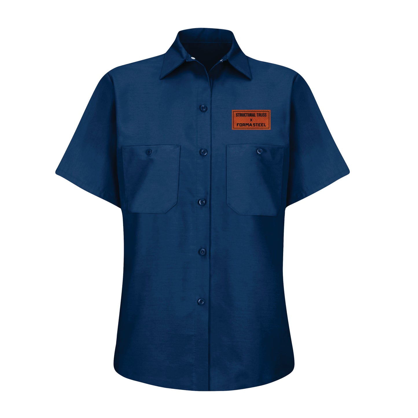 WOMEN'S RED KAP INDUSTRIAL SHORT SLEEVE WORK SHIRT - SP23 - STRUC. TRUSS & FORMA STEEL - PATCH