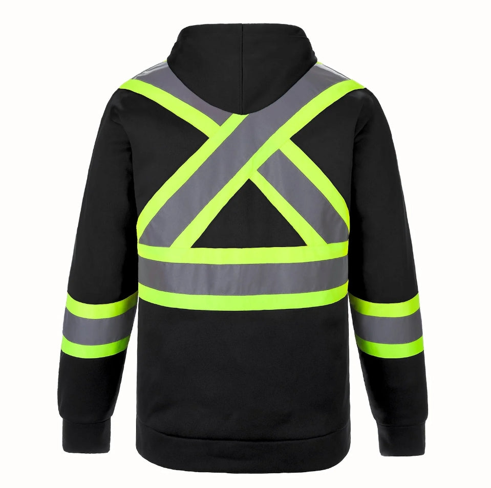 HI-VIS HOODED SWEATSHIRT - L01375 - STRUC. TRUSS/FORMA STEEL LOGO - EMB
