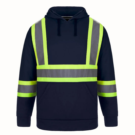 HI-VIS HOODED SWEATSHIRT - L01375 - STRUC. TRUSS/FORMA STEEL LOGO - EMB
