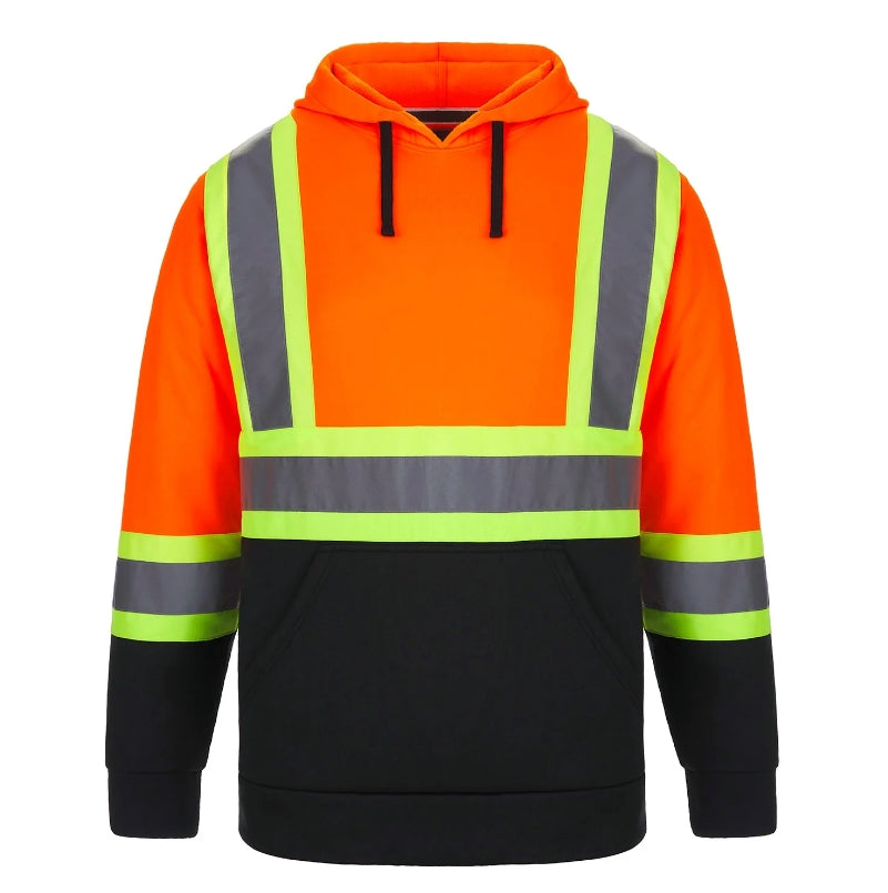 HI-VIS HOODED SWEATSHIRT - L01375 - STRUC. TRUSS/FORMA STEEL LOGO - EMB