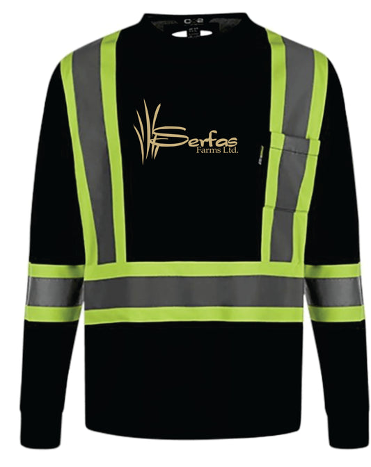 UNISEX LOOKOUT HI-VIS LONG SLEEVE T-SHIRT - S05970 - SERFAS FARMS - HP