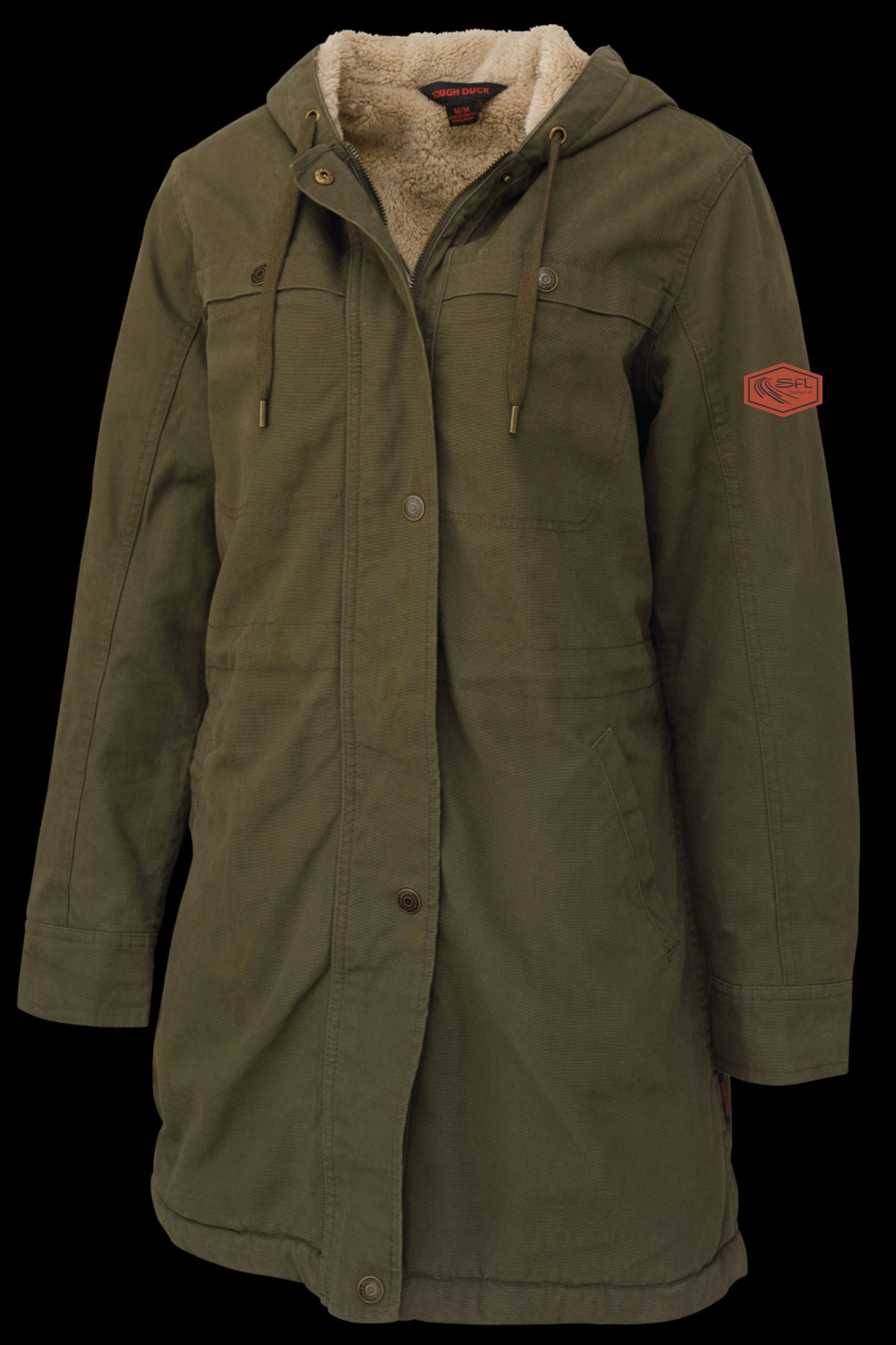TOUGH DUCK WOMEN'S SHERPA LINED JACKET - WJ20 - SFL TRUCKING - PATCH