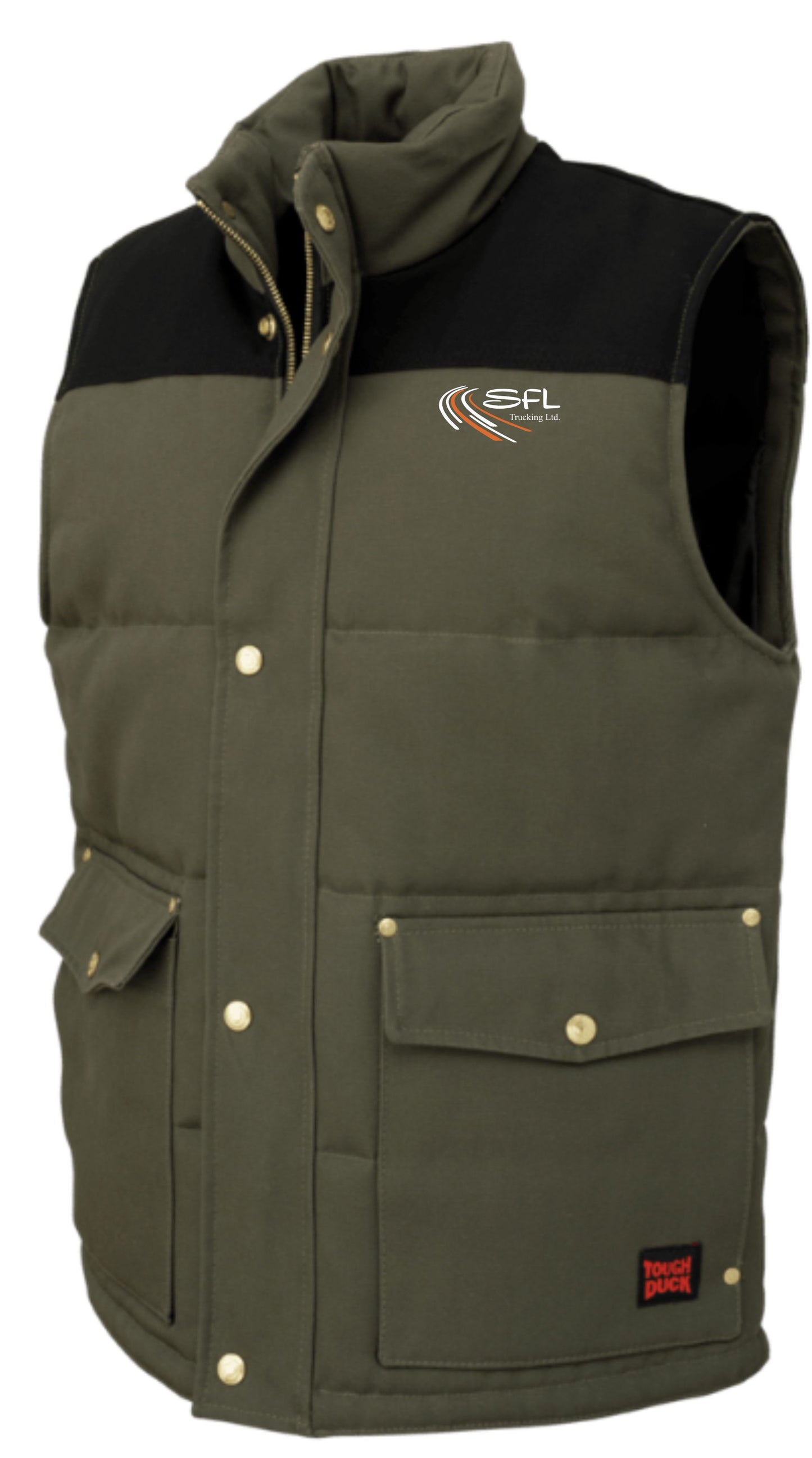 MEN'S TOUGH DUCK WOODSMAN DUCK VEST - WV08 - SFL TRUCKING - EMB