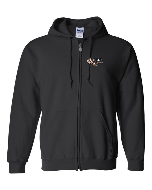 FULL ZIP HOODED SWEATSHIRT - 1860 - UNISEX - SFL TRUCKING LOGO - EMB