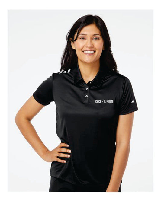 ADIDAS WOMEN'S 3-STRIPES SHOULDER POLO - A325 - CENTURION LOGO - HP L/C