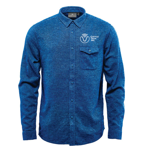 MEN'S DOCKYARD LONG SLEEVE TWILL SHIRT - SXW-1 - CATTLE TECH LOGO - EMB