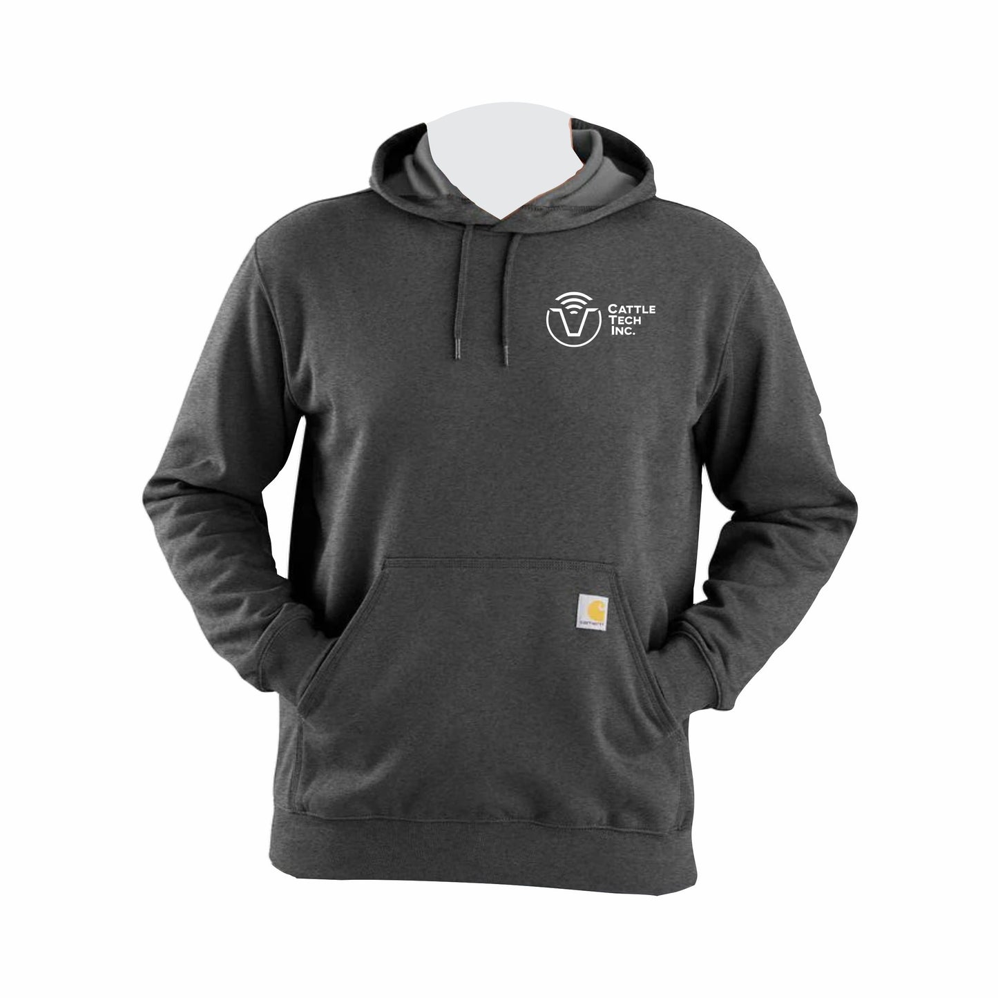 CARHARTT MIDWEIGHT HOODED PULLOVER - K121 - CATTLE TECH INC. - EMB