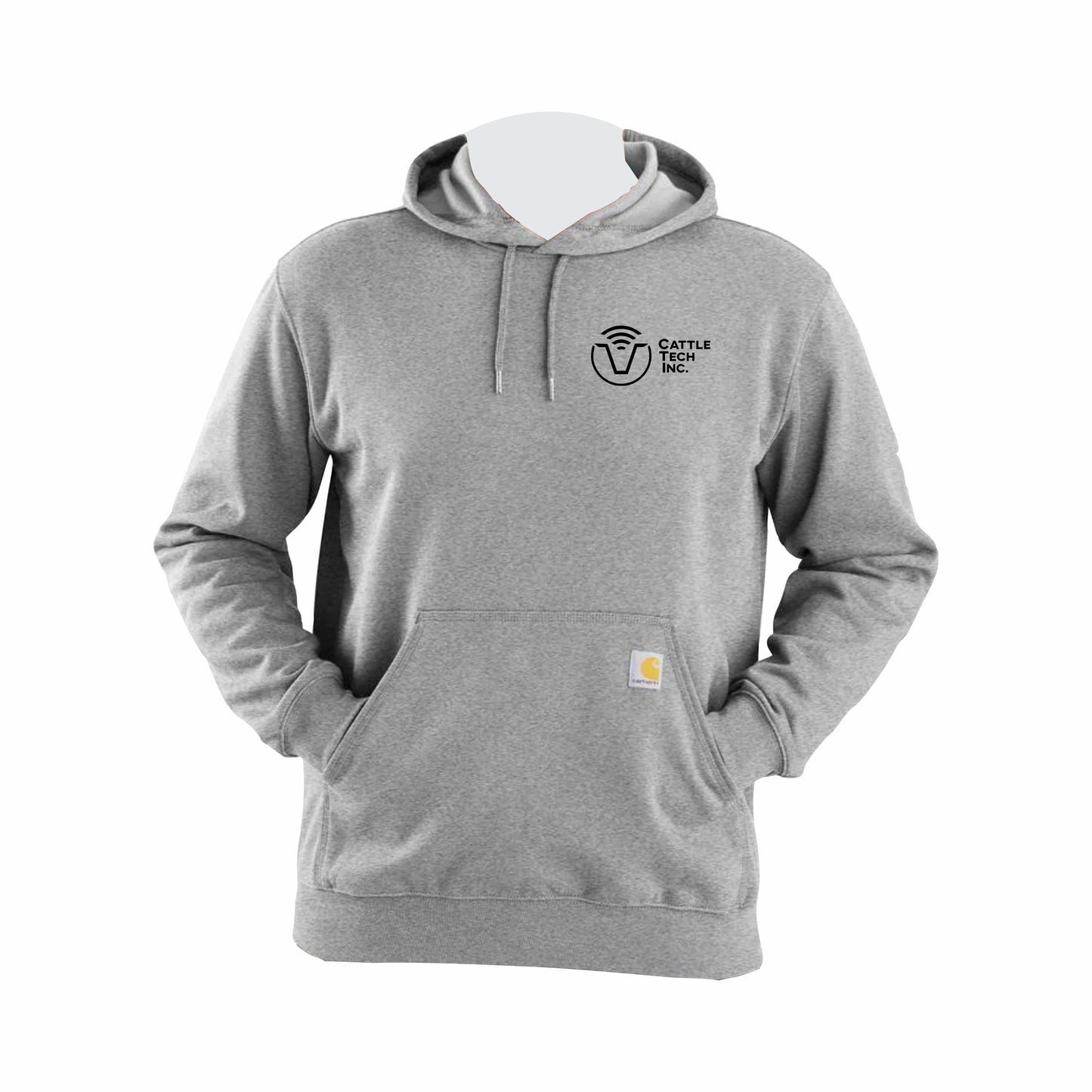 CARHARTT MIDWEIGHT HOODED PULLOVER - K121 - CATTLE TECH INC. - EMB