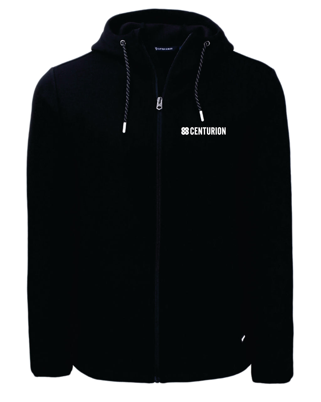 *NEW* MEN'S CUTTER & BUCK FULL ZIP HOODED JACKET - MCK01345 - CENTURION - EMB