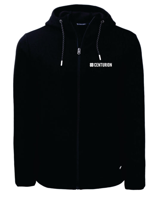 *NEW* MEN'S CUTTER & BUCK FULL ZIP HOODED JACKET - MCK01345 - CENTURION - EMB