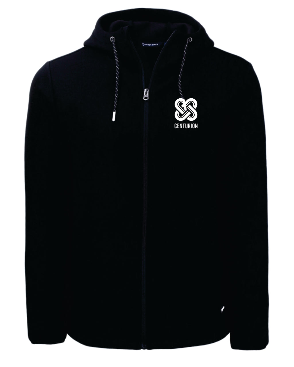 *NEW* MEN'S CUTTER & BUCK FULL ZIP HOODED JACKET - MCK01345 - CENTURION - EMB