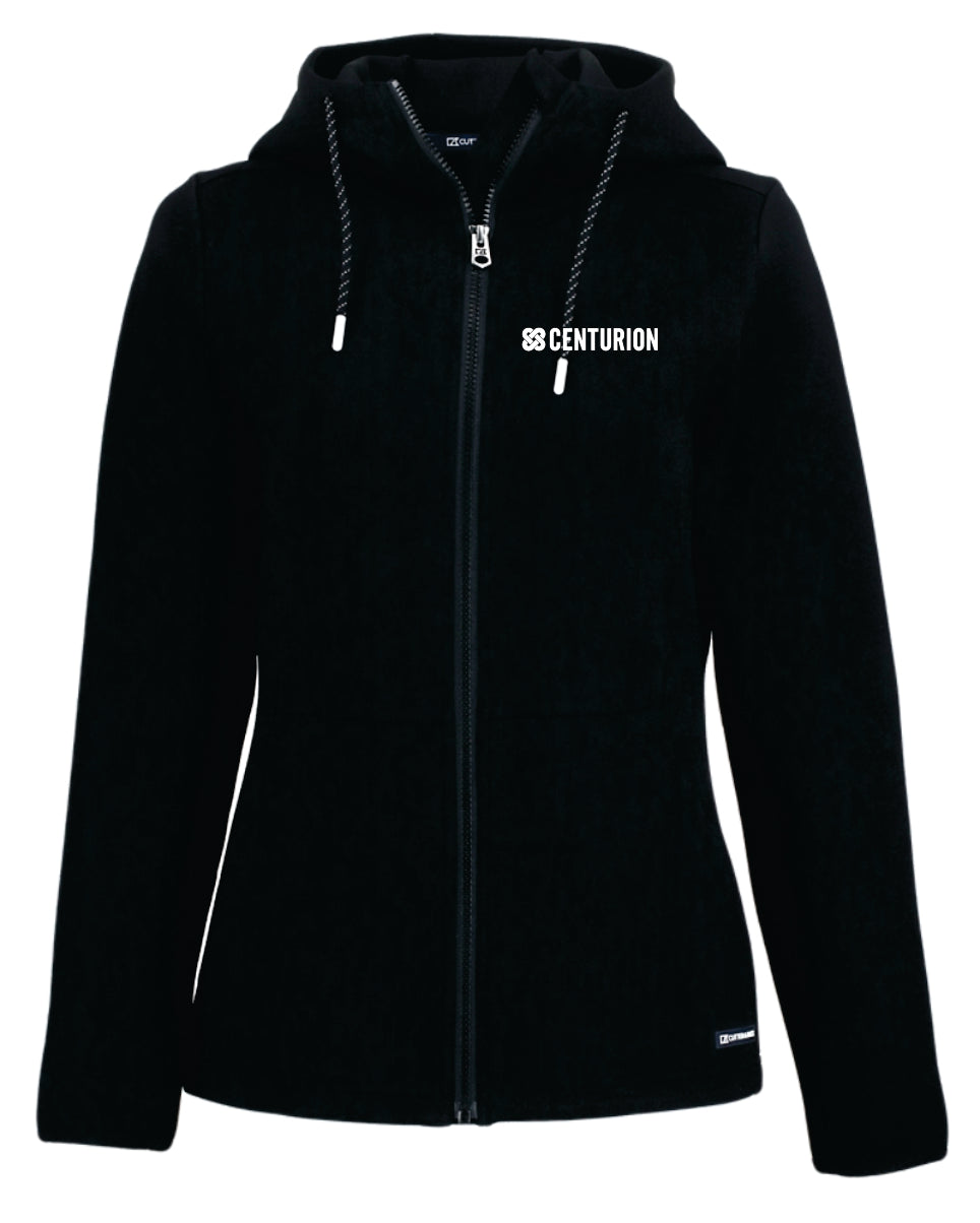 *NEW* WOMEN'S CUTTER & BUCK FULL ZIP HOODED JACKET - LCK00194 - CENTURION - EMB