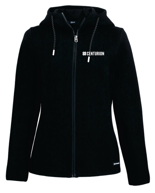 *NEW* WOMEN'S CUTTER & BUCK FULL ZIP HOODED JACKET - LCK00194 - CENTURION - EMB
