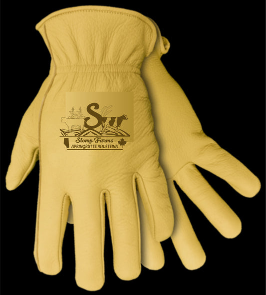 WINTER LINED DEERSKIN DRIVERS GLOVES - SLOMP FARMS - LASER ENGRAVED