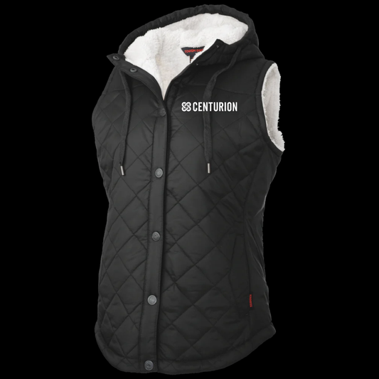 WOMEN'S TOUGH DUCK QUILTED SHERPA-LINED VEST - WV10 - CENTURION - EMB