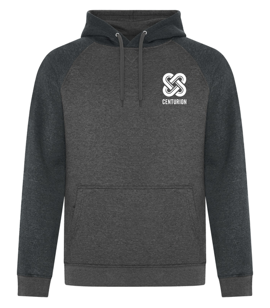 UNISEX VINTAGE TWO-TONE HOODED SWEATSHIRT - F2044 - CENTURION - EMB or HP