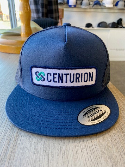 FLAT BRIM - 6006 - CENTURION LOGO - COLOURED RECT. (LRG) PATCH FULL FRONT