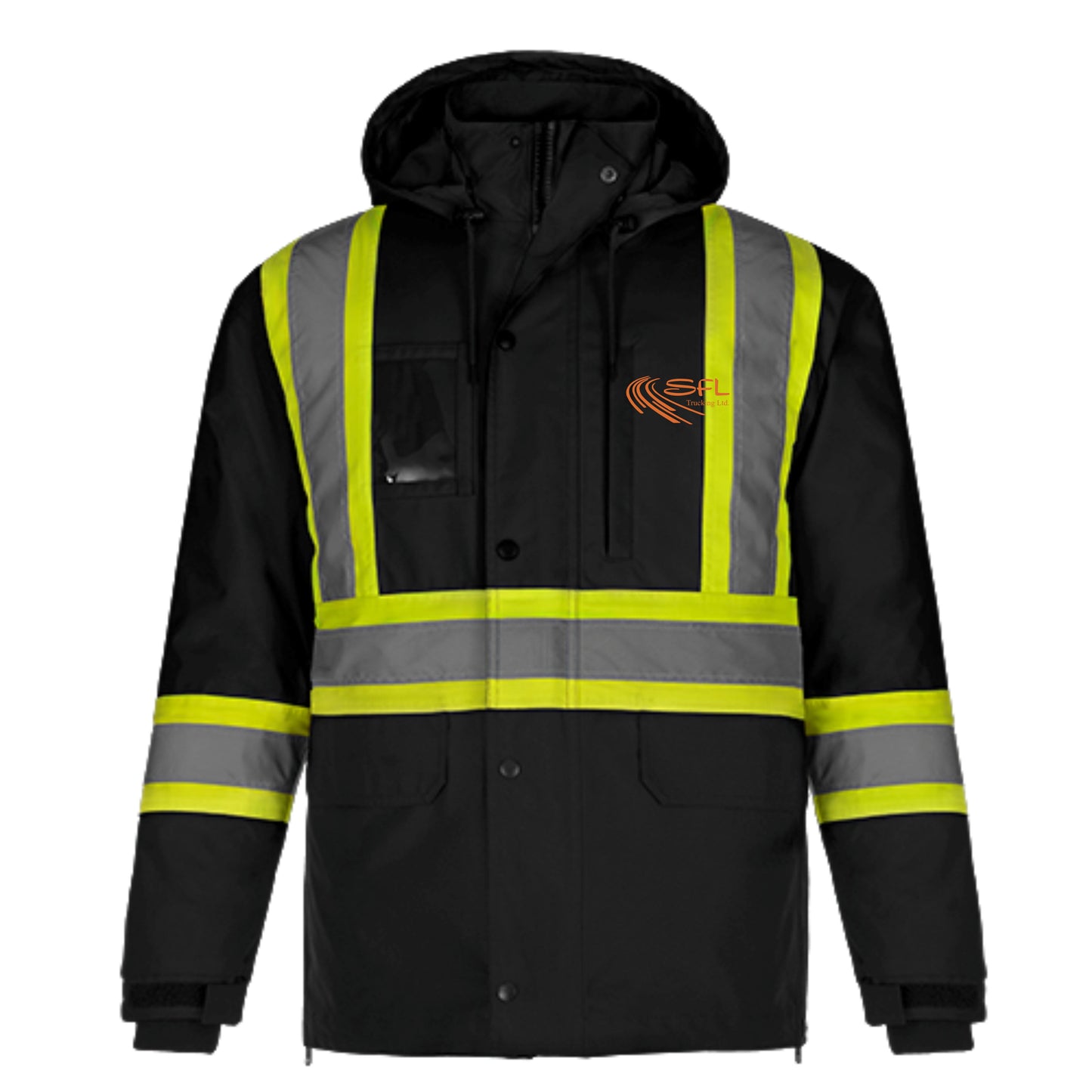 KENWORTH HI-VIS 5in1 PARKA W/ DETACHABLE HOOD - L01275 - SFL TRUCKING LOGO - EMB